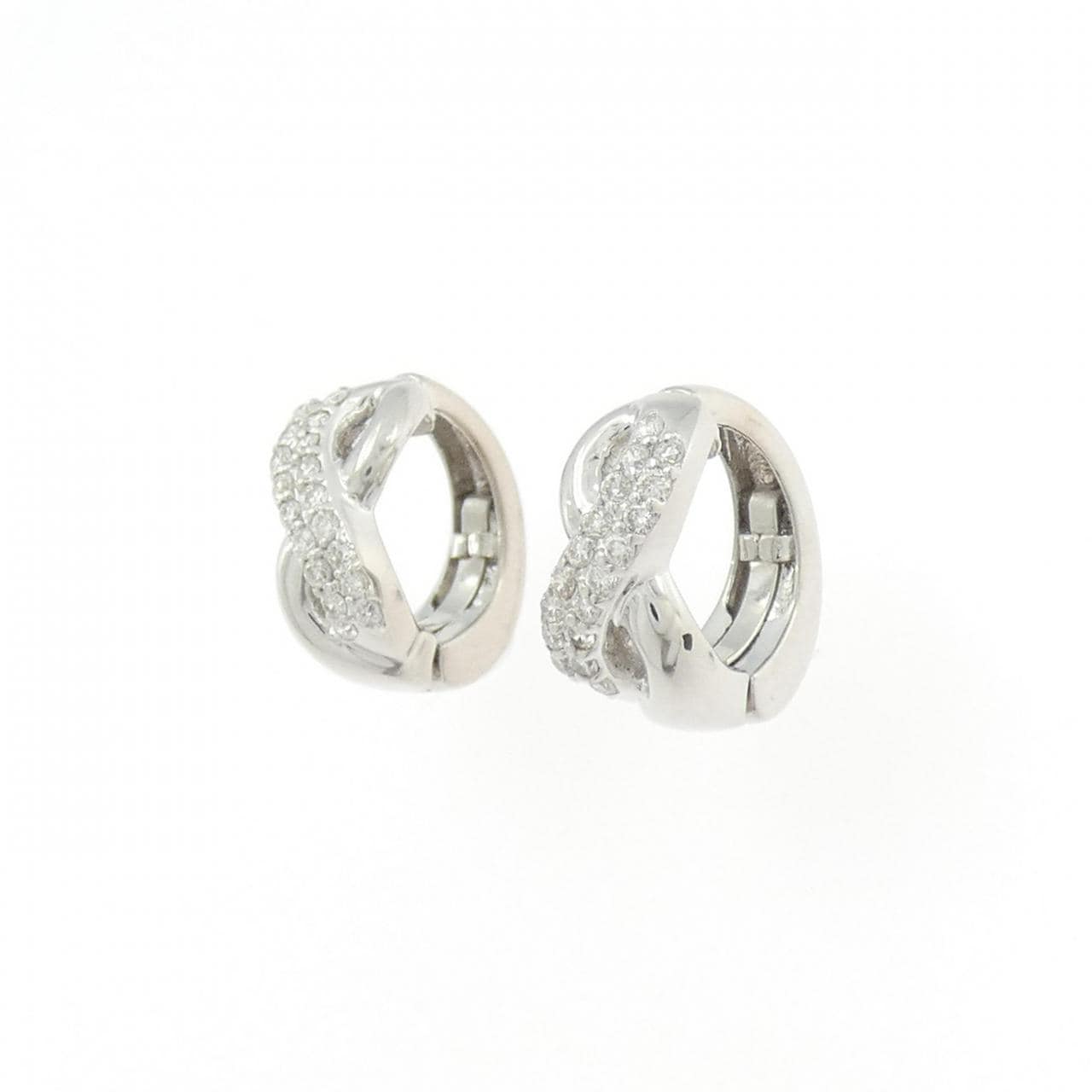 K18WG钻石耳夹0.30CT