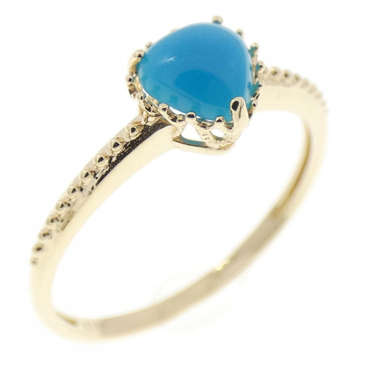 K10YG ハート ターコイズ リング