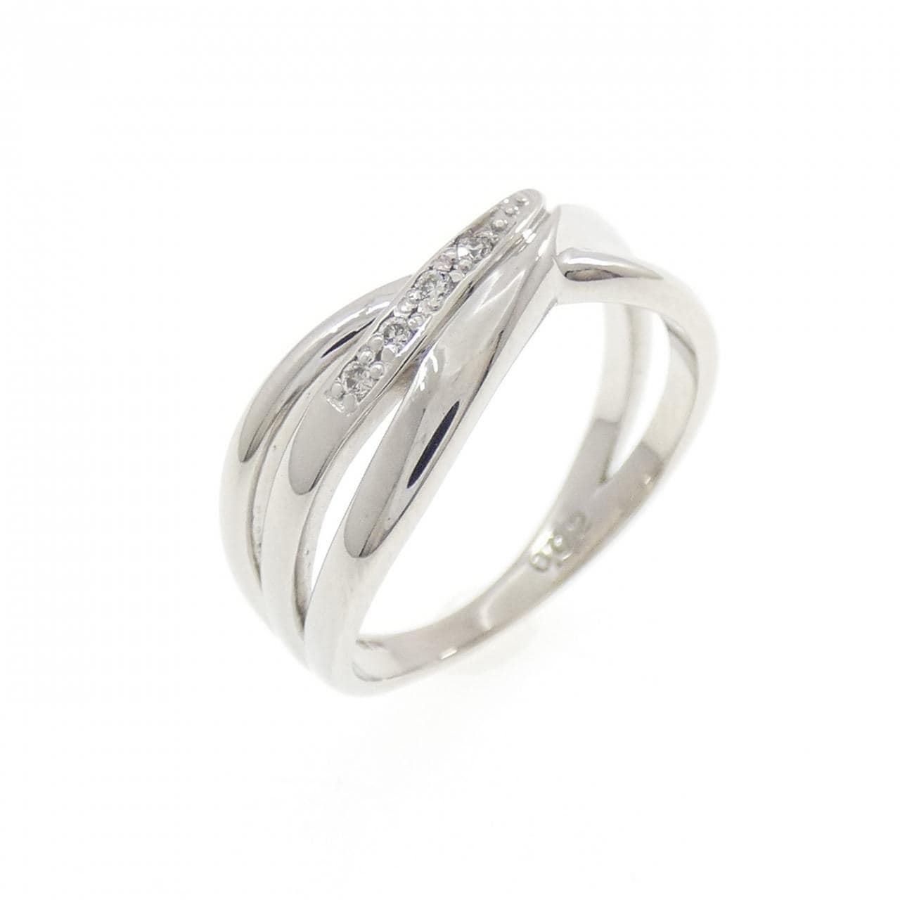 純PT ダイヤモンド ピンキーリング 0.02CT