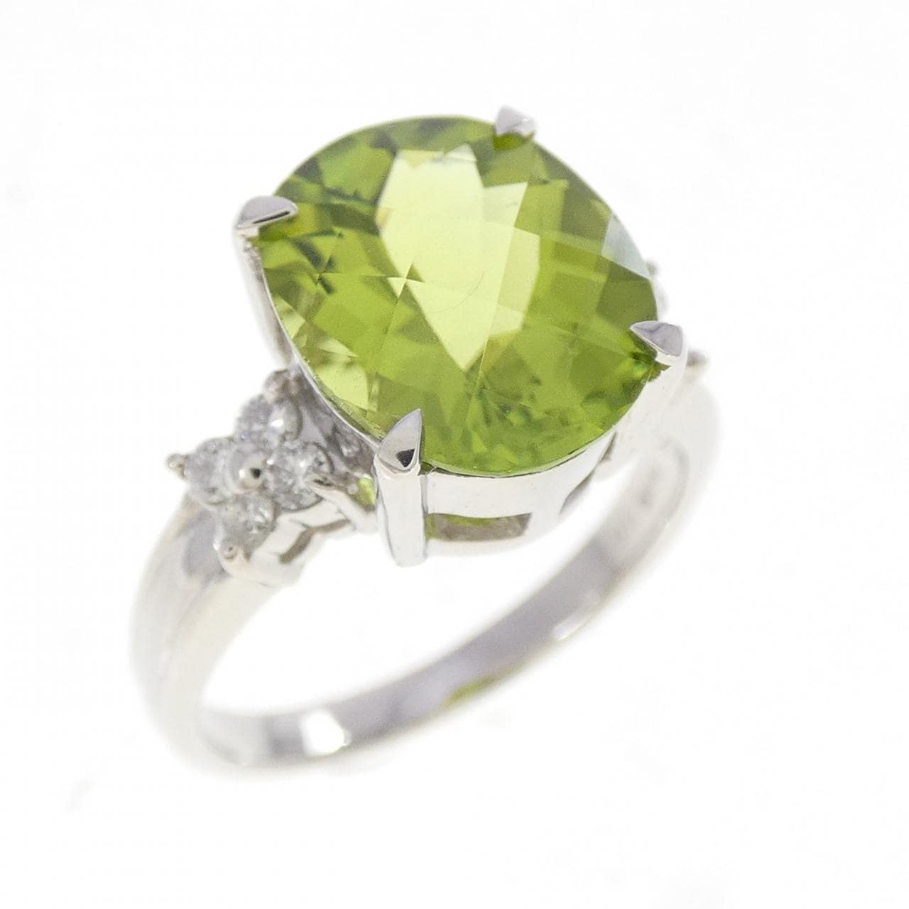 PT900 ペリドット リング 3.67CT