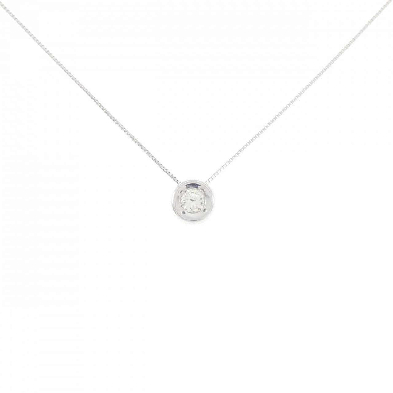 K18WG ダイヤモンド ネックレス 0.15CT