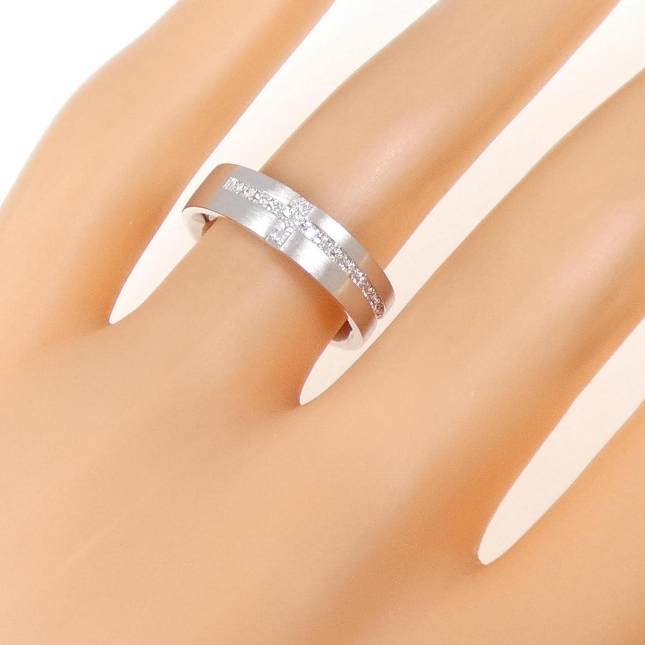K14WG ダイヤモンド リング 0.07CT