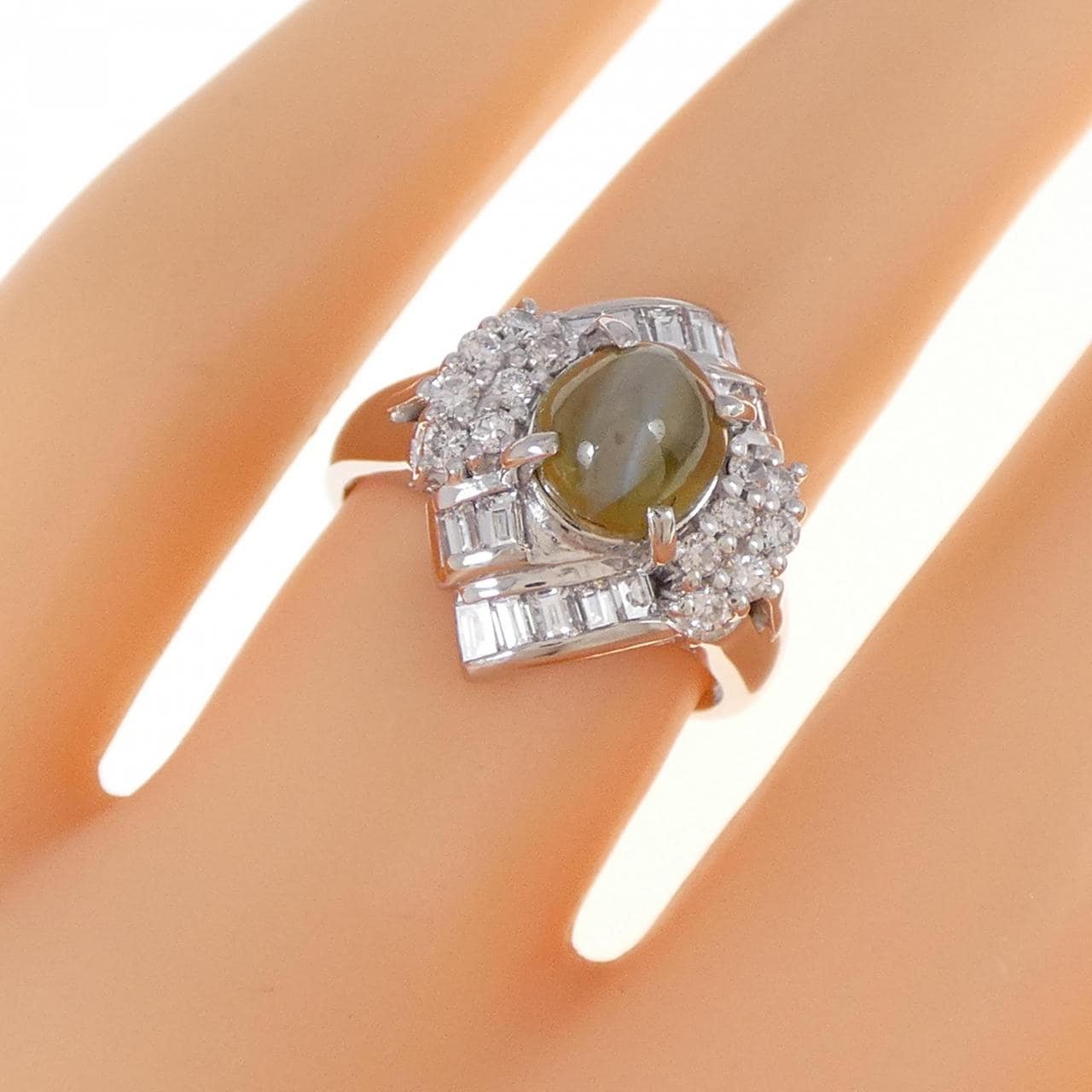 PT クリソベリルキャッツアイ リング 2.13CT