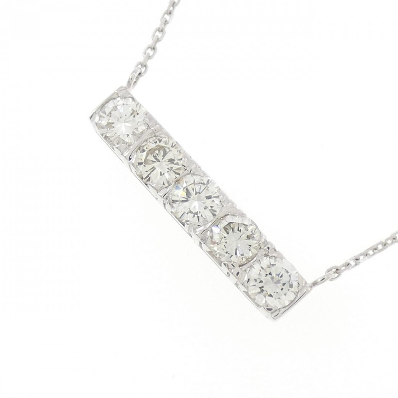 PT900/K18WG ダイヤモンド ネックレス 0.80CT