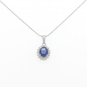 PT900/K18WG サファイヤ ネックレス 1.02CT