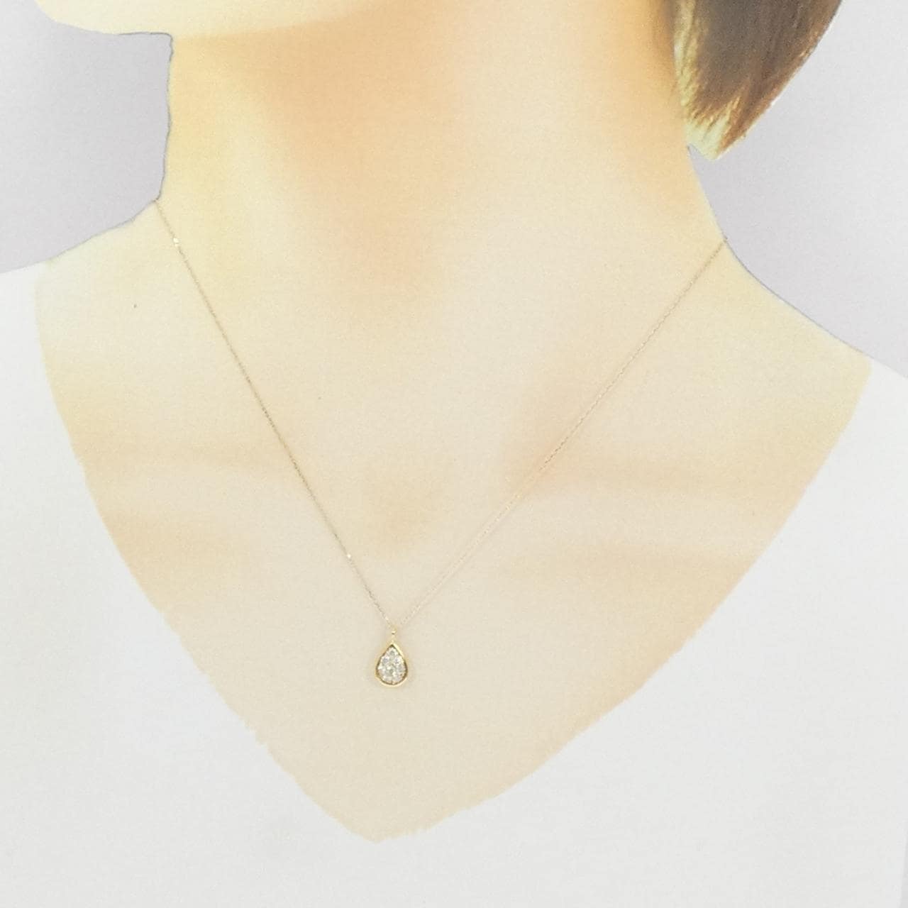 K18YG ダイヤモンド ネックレス 0.20CT