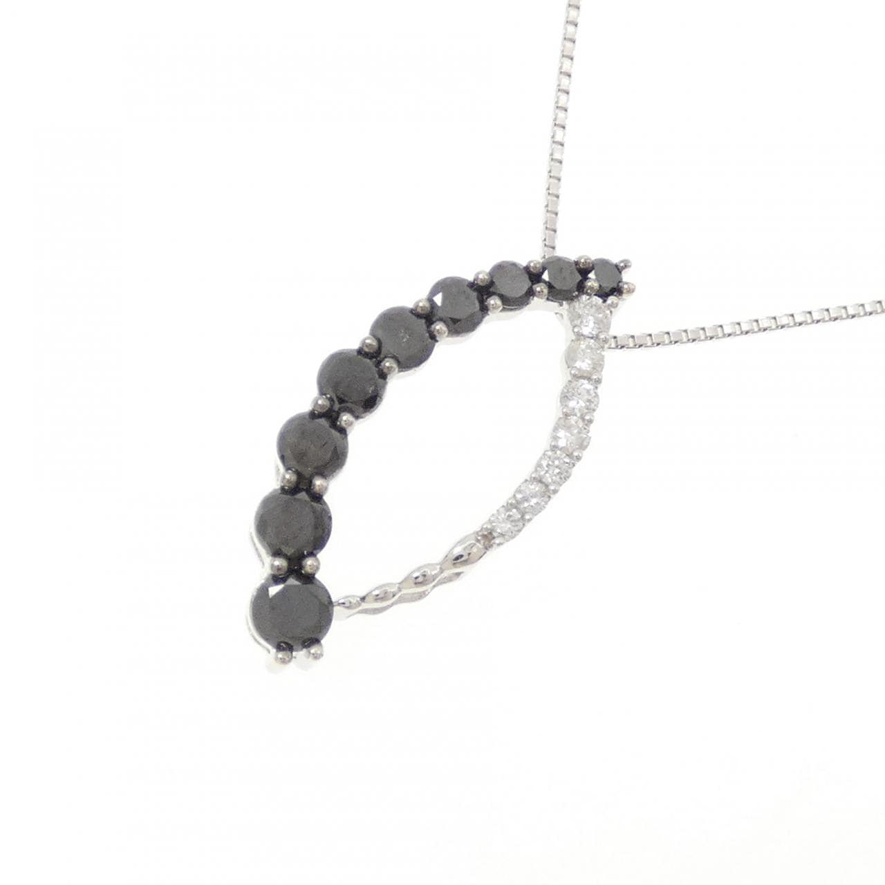 K18WG ダイヤモンド ネックレス 0.15CT