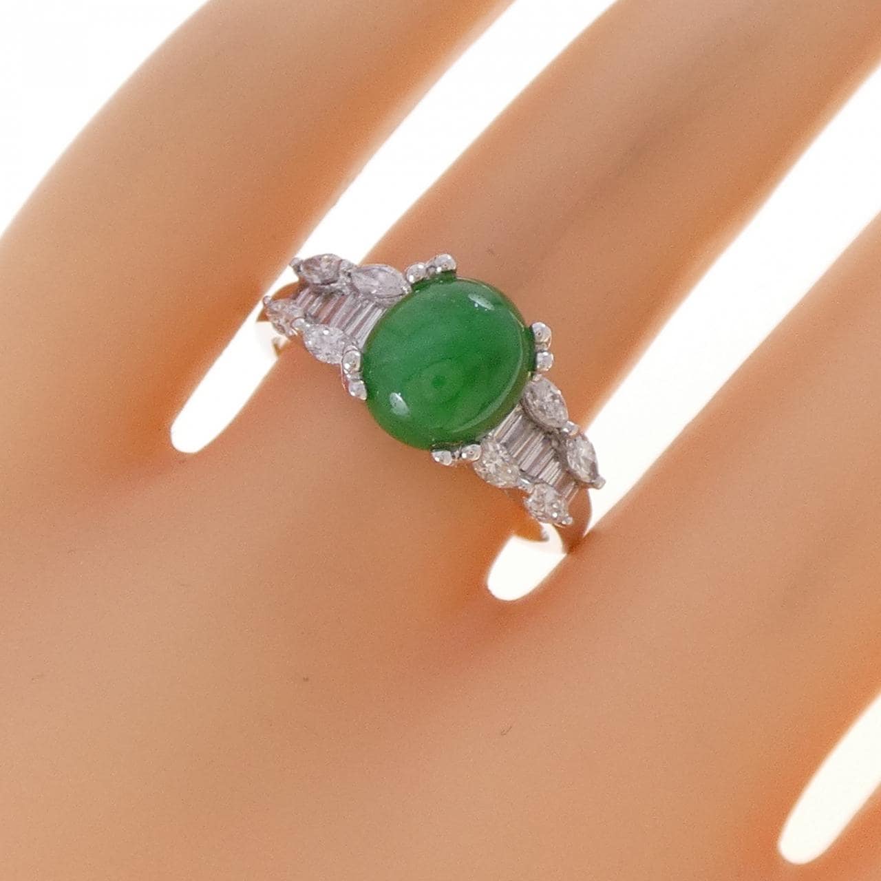 750WG ヒスイ リング