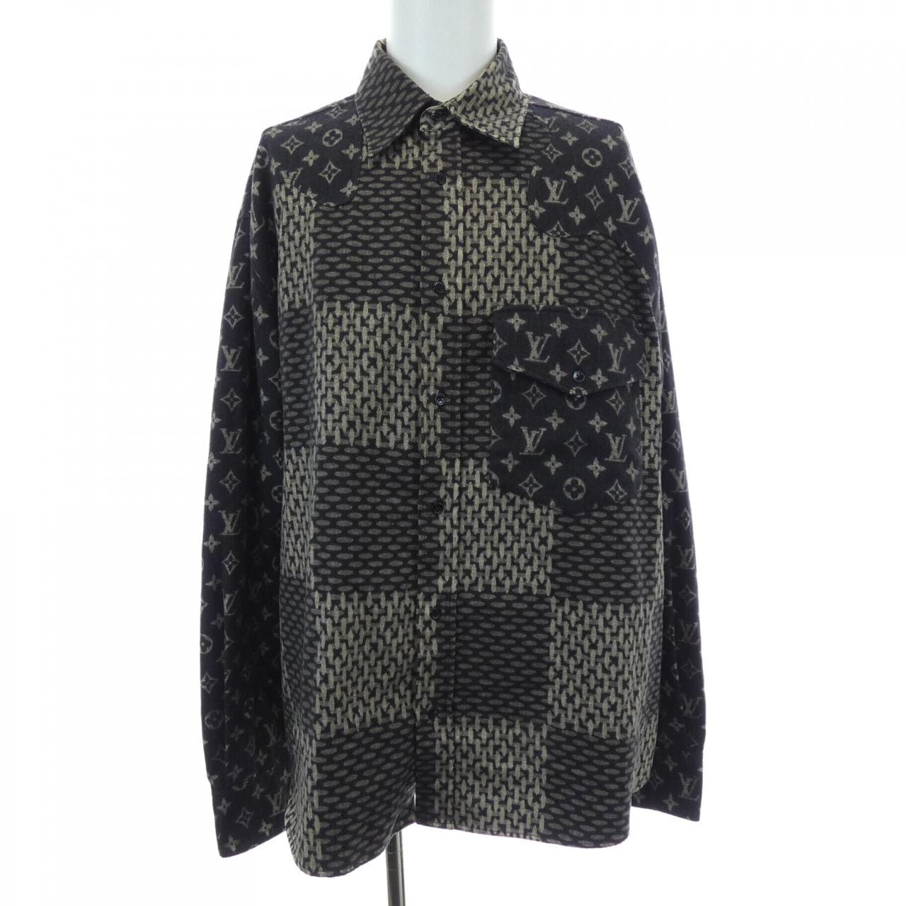 ルイヴィトン LOUIS VUITTON モノグラムウエーブジャイアントダミエ　NIGO HJS02WVJI シャツ