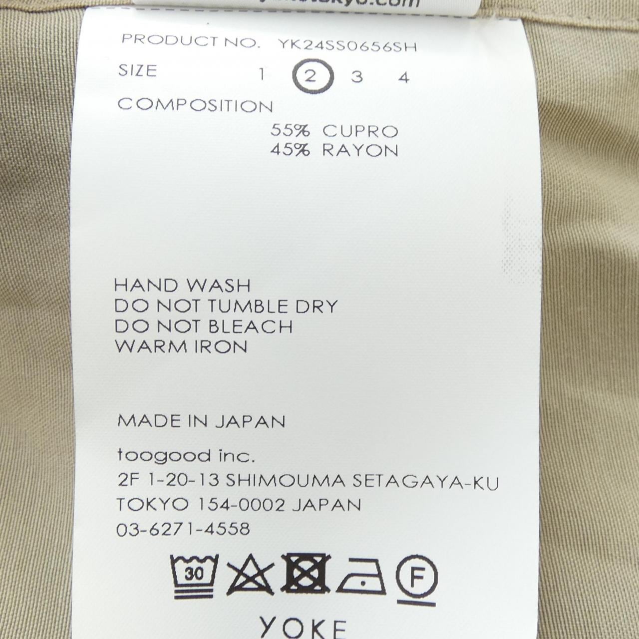ヨーク YOKE YK24SS0656SH S／Sシャツ