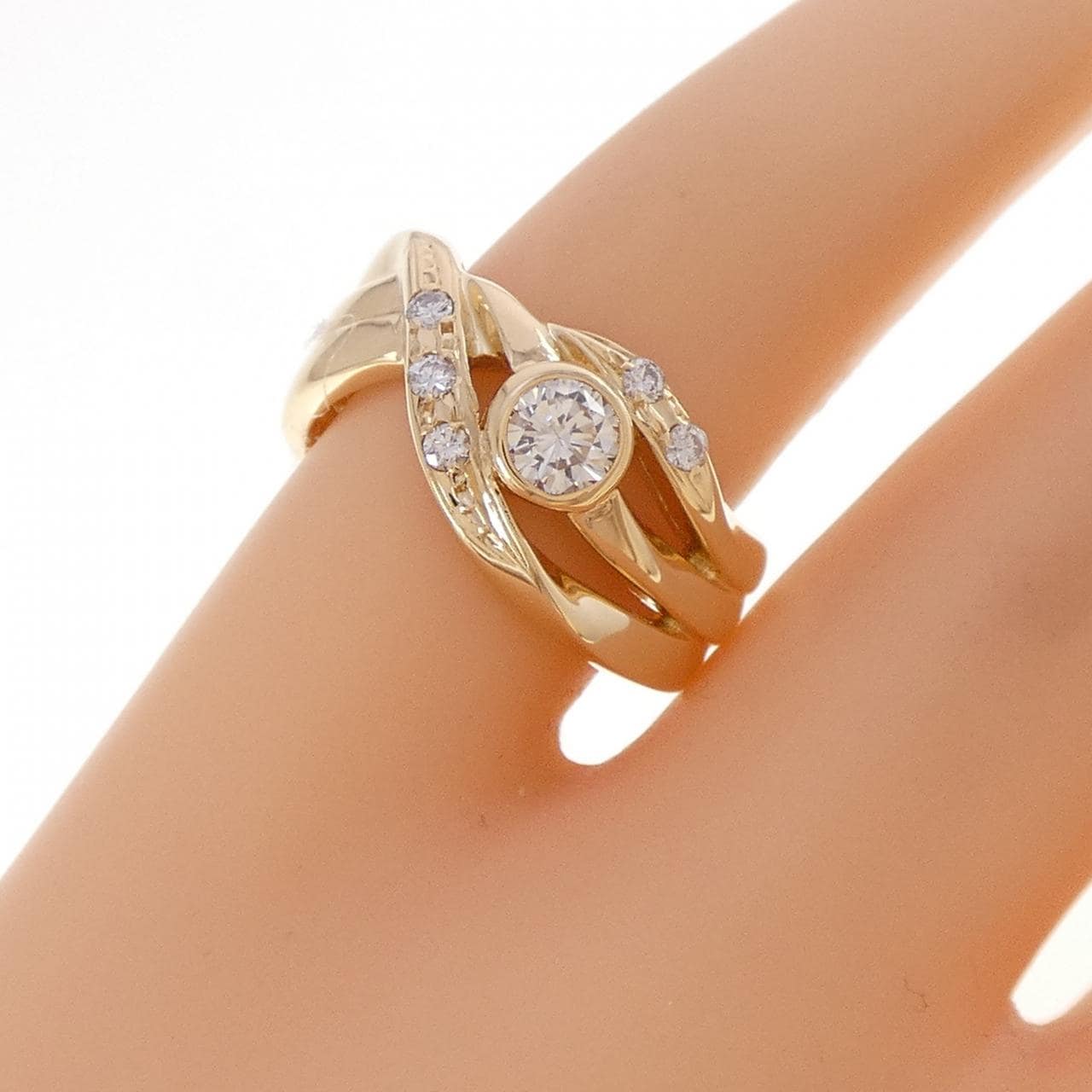 K18YG ダイヤモンド リング 0.29CT