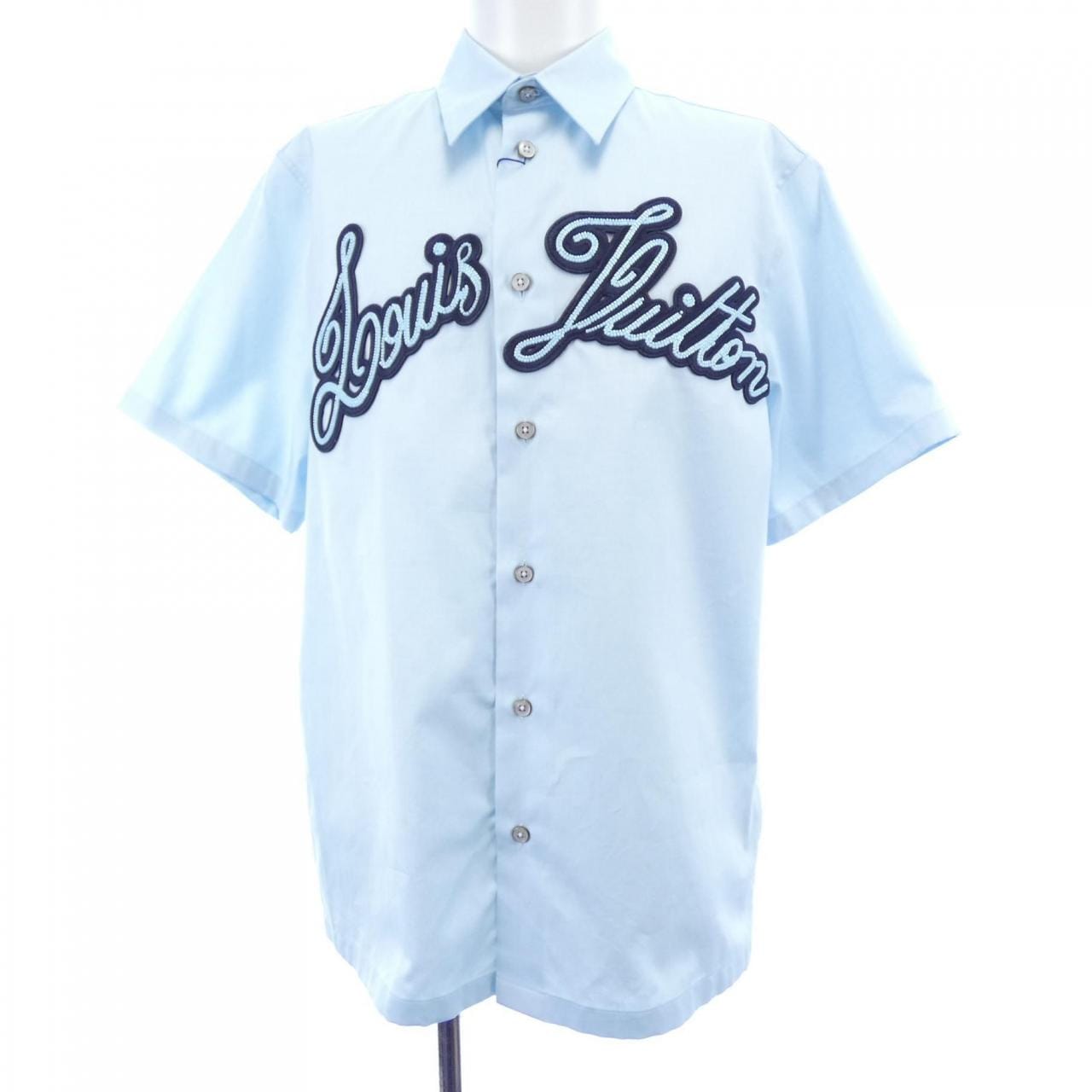 ルイヴィトン LOUIS VUITTON エンブロイダードショートスリーブコットンシャツ HRS14WJXU S／Sシャツ