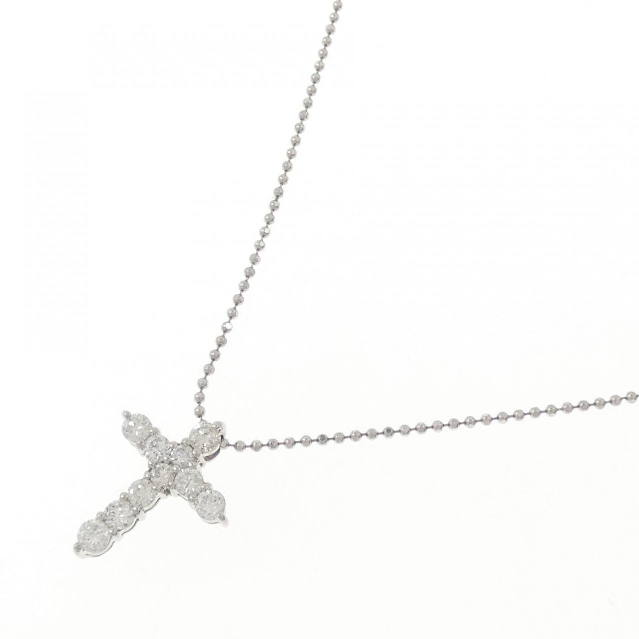 PT900/PT850 クロス ダイヤモンド ネックレス 0.50CT