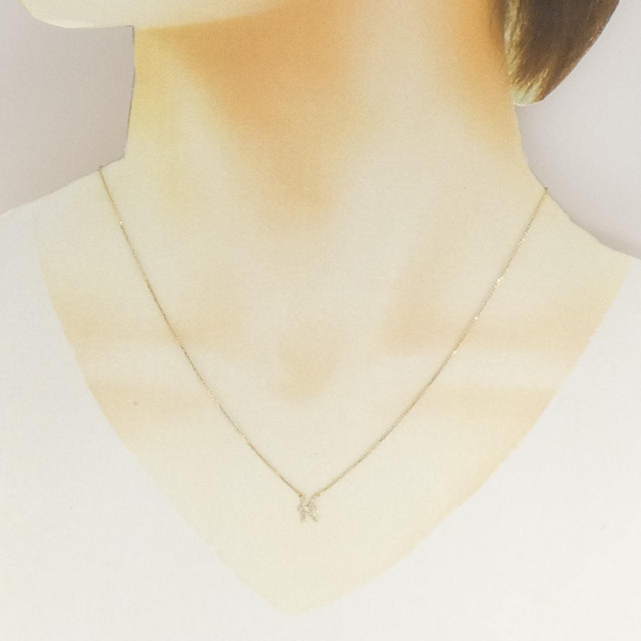アーカー イニシャル ネックレス 0.06CT