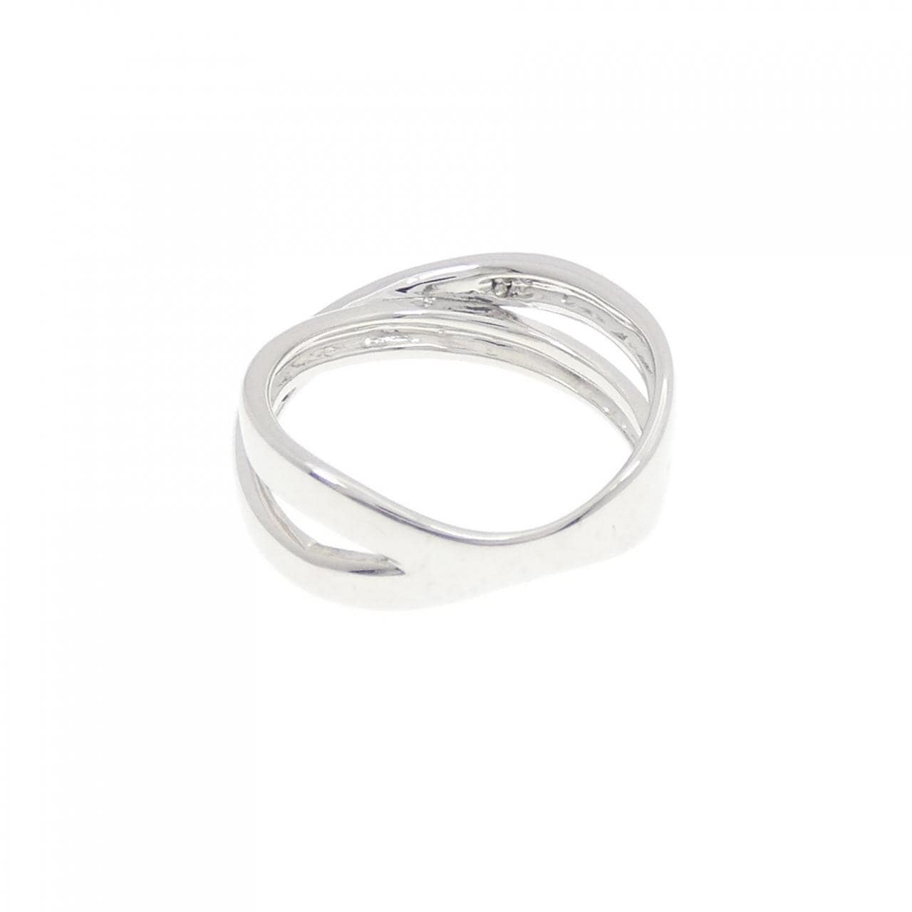 K18WG ダイヤモンド ピンキーリング 0.05CT