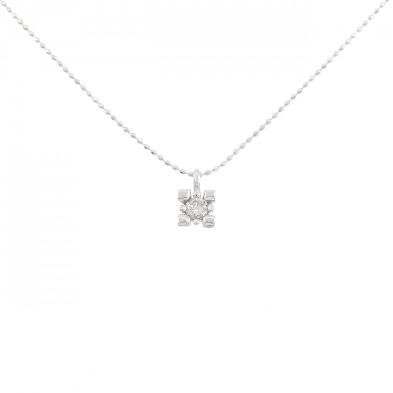 K18WG ダイヤモンド ネックレス 0.15CT
