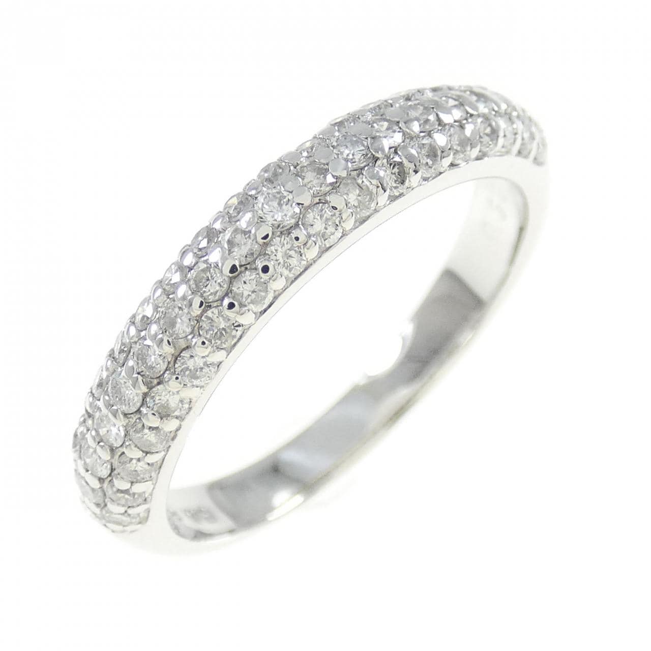 K18WG パヴェ ダイヤモンド リング 0.50CT