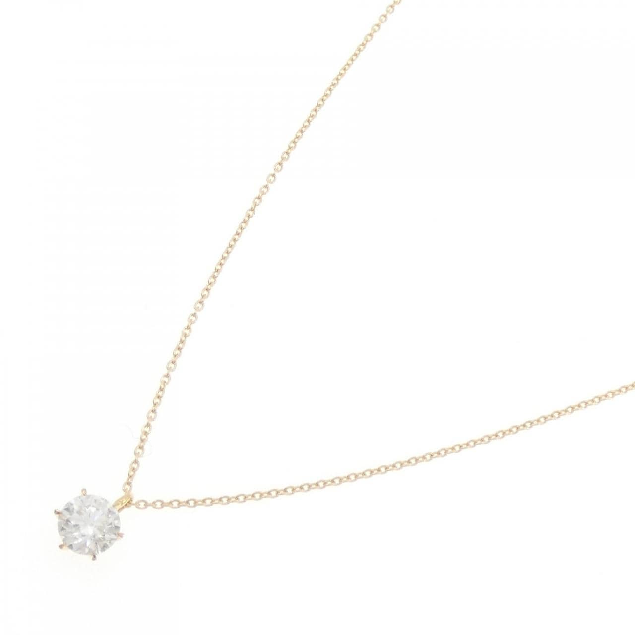 【リメイク】K18YG ダイヤモンド ネックレス 0.512CT G SI1 3EXT H&C