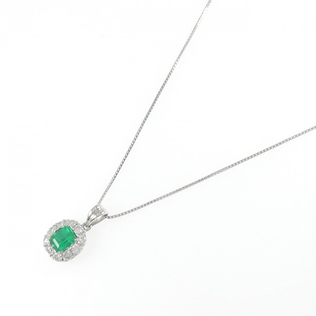 PT900/PT850 エメラルド ネックレス 0.39CT