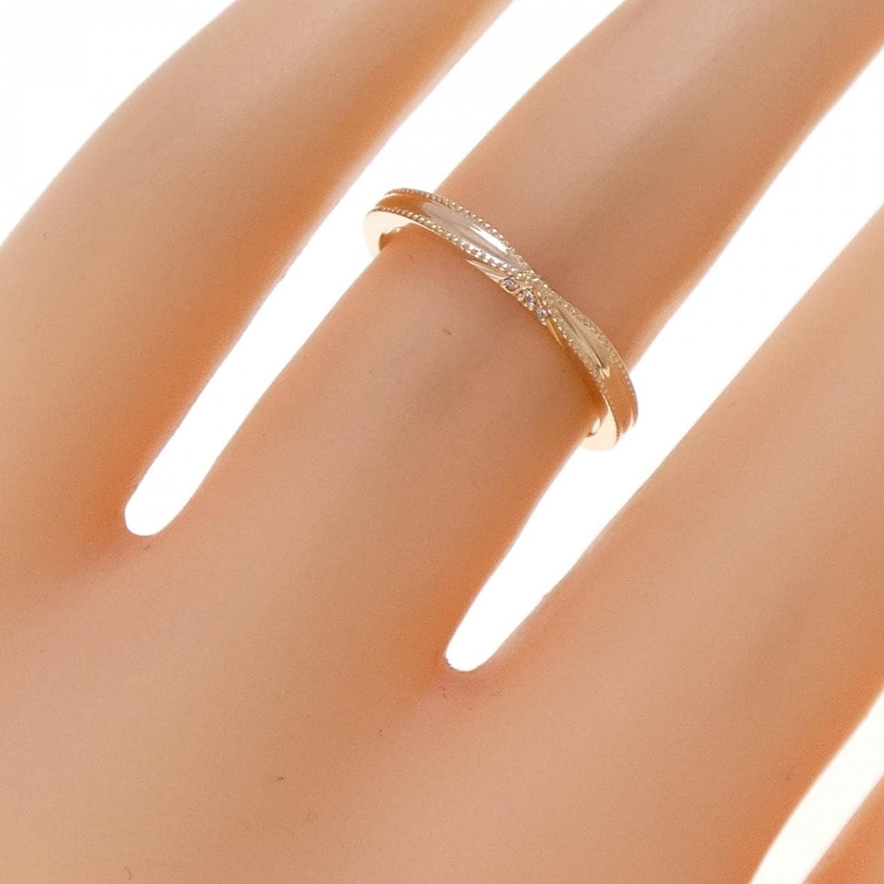 K18PG ダイヤモンド リング 0.015CT