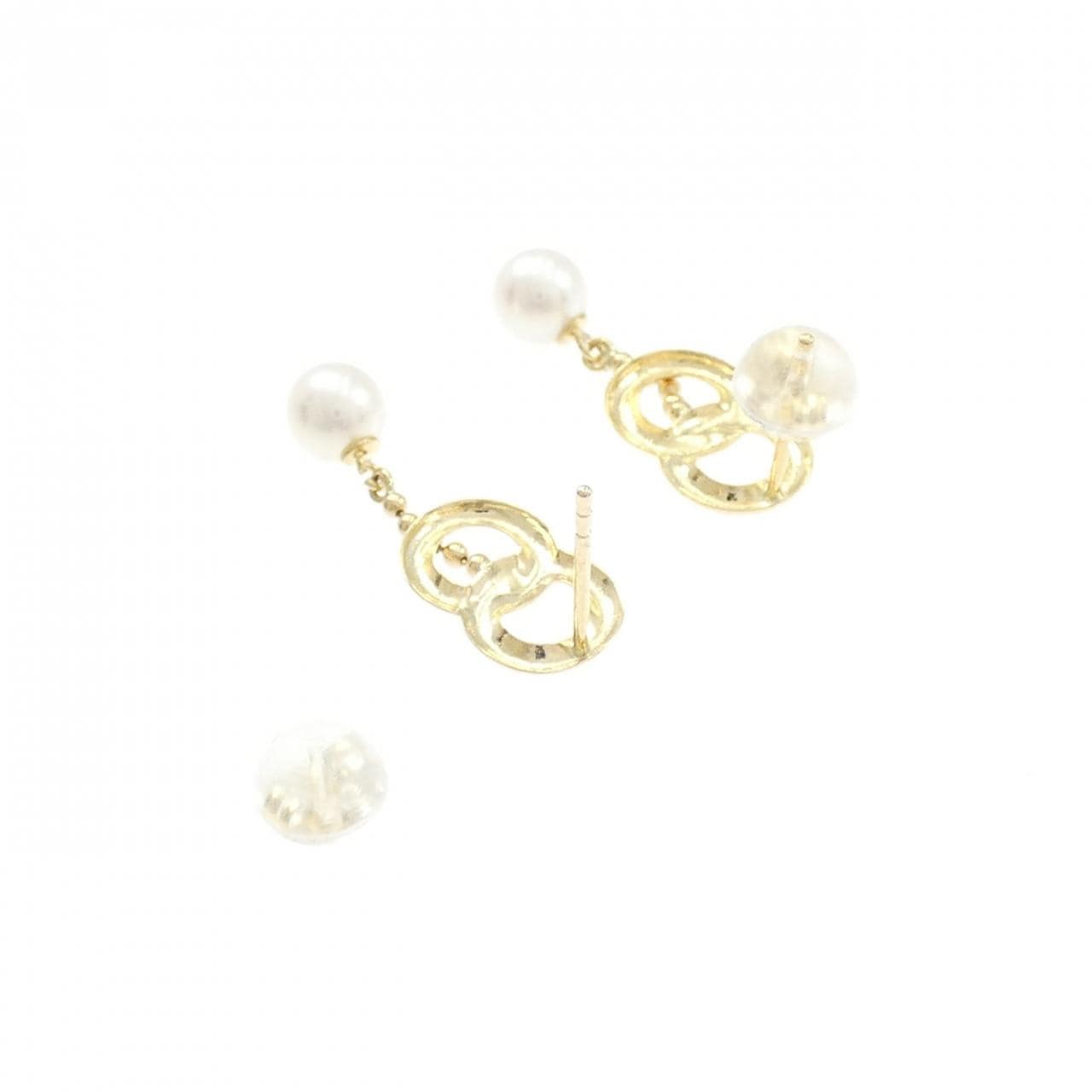 K18YG アコヤパール ピアス 4.6mm