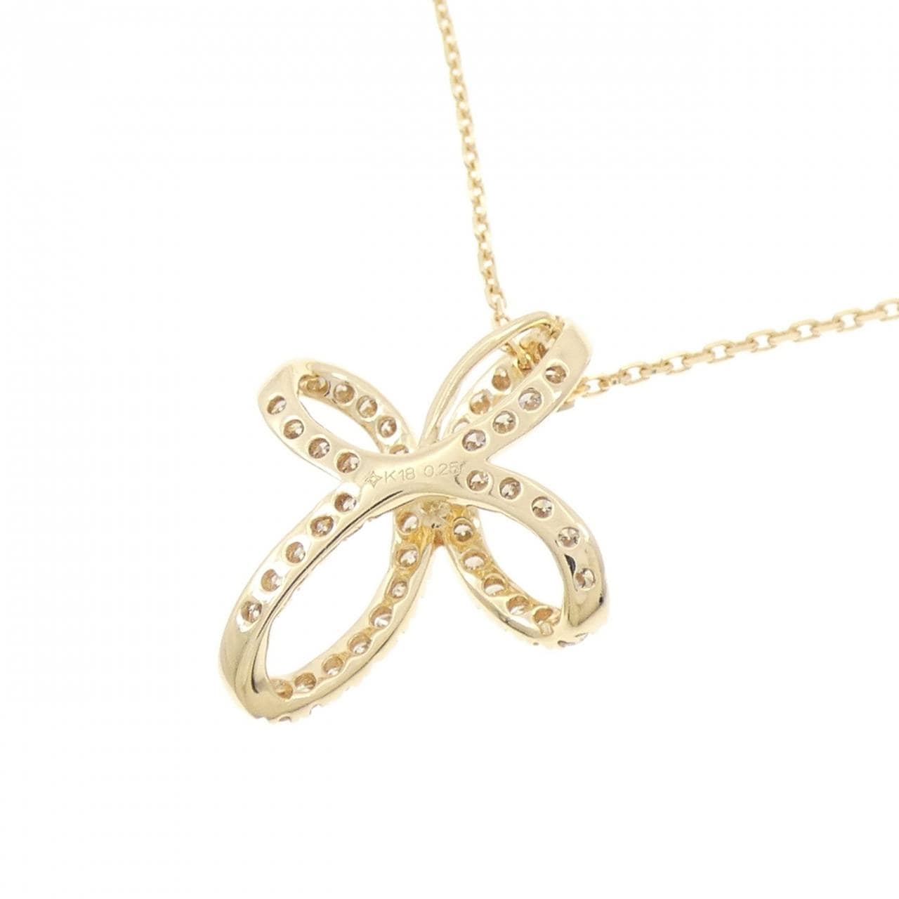 K18YG ダイヤモンド ネックレス 0.25CT