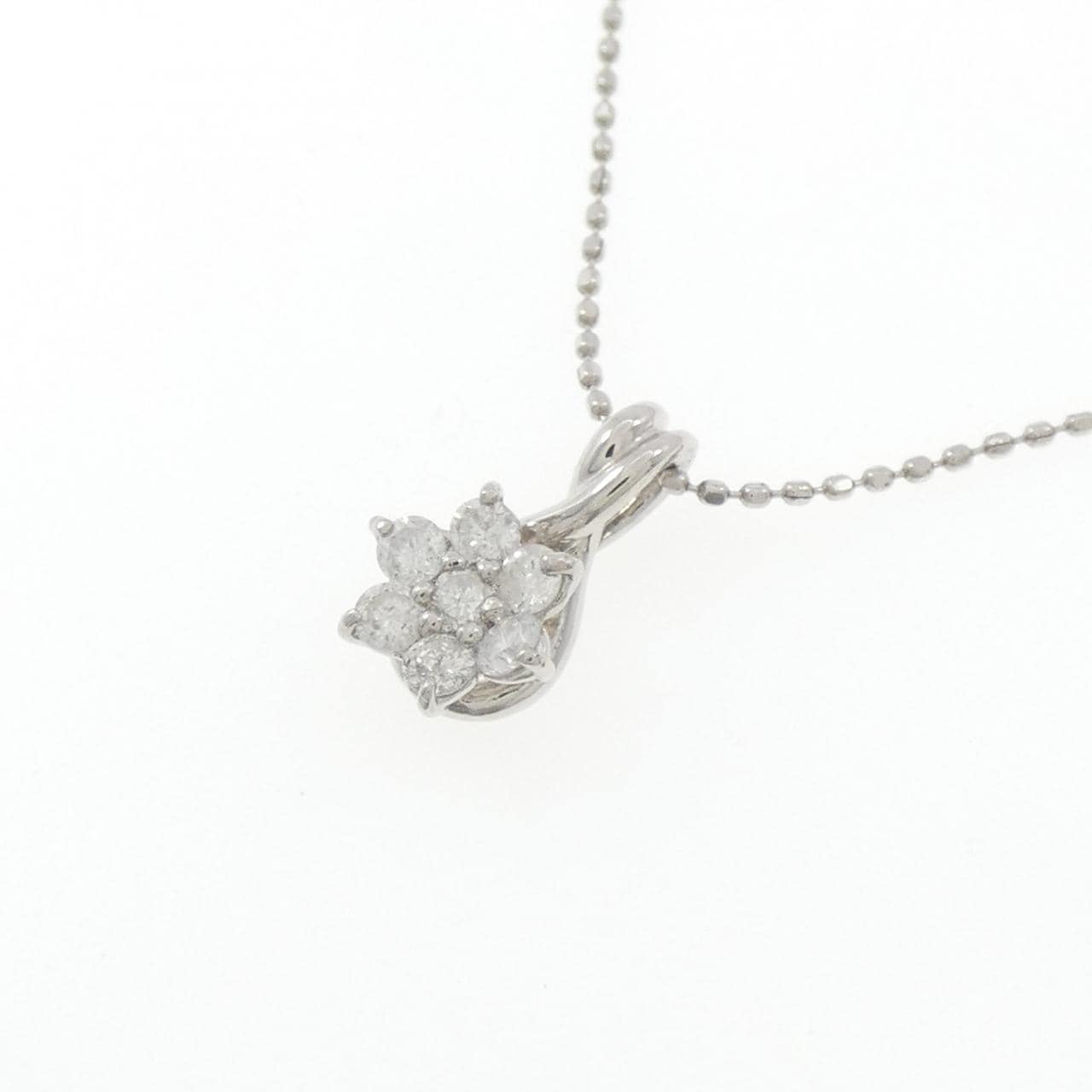 PT フラワー ダイヤモンド ネックレス 0.2CT