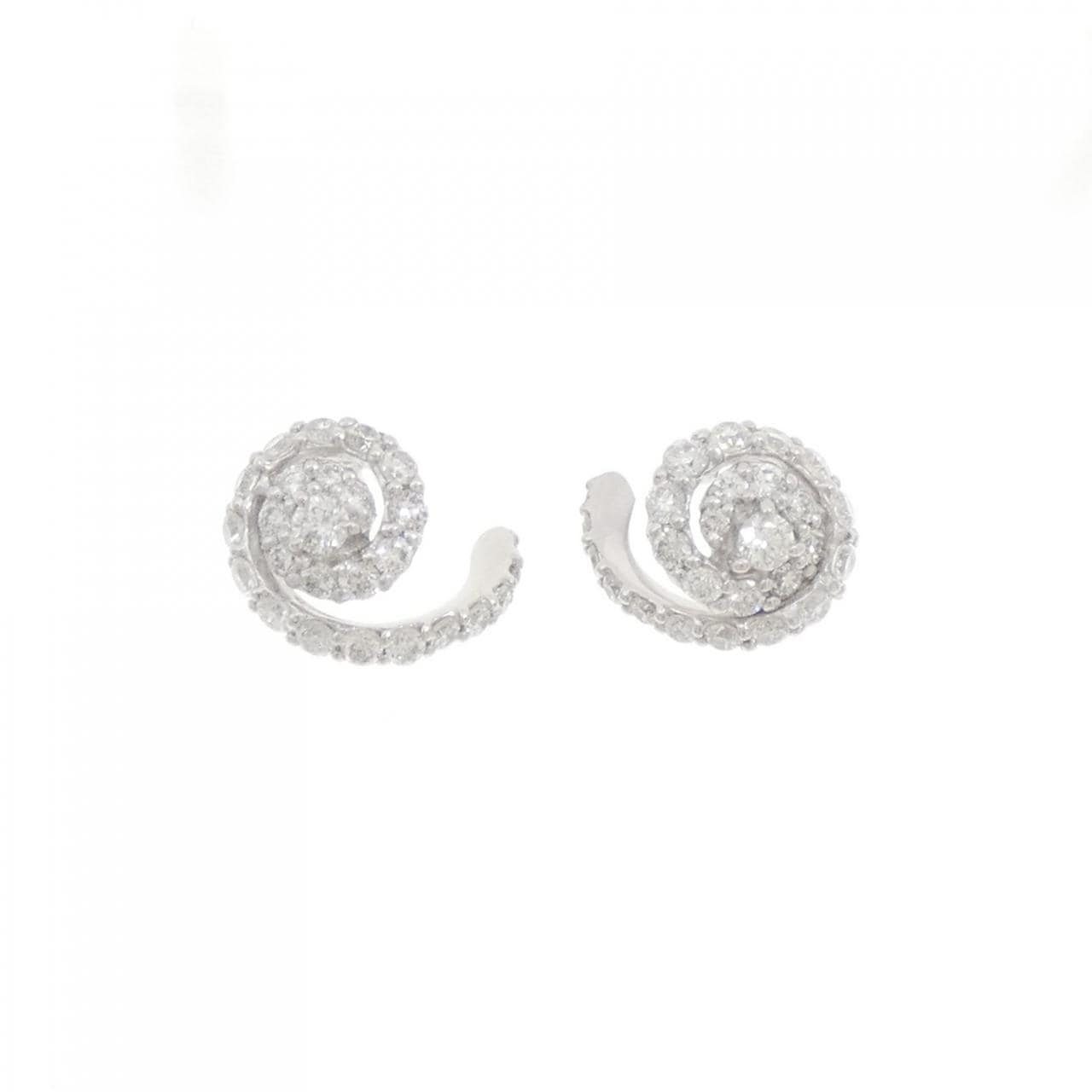 K18WG ダイヤモンド ピアス 1.20CT