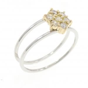 PT900/K18YG ダイヤモンド リング 0.18CT
