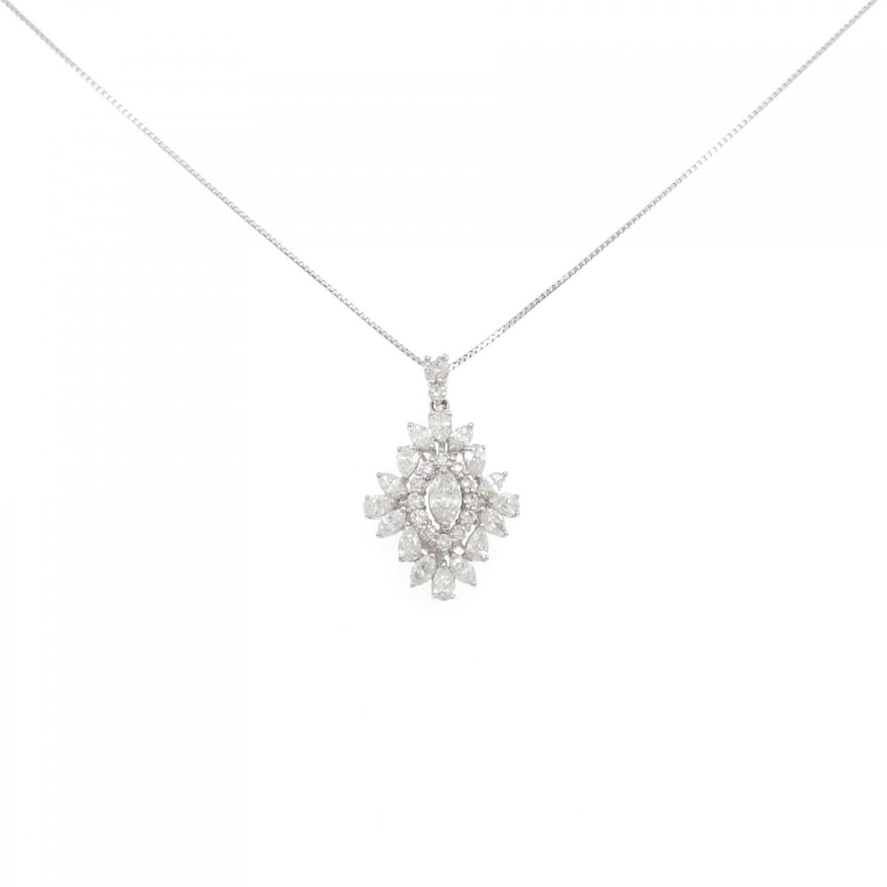 【新品】PT900/PT850 ダイヤモンド ネックレス 0.14CT