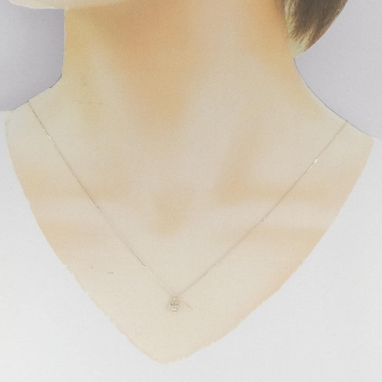 【新品】K10YG ダイヤモンド ネックレス 0.10CT