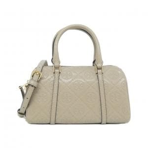 【新品】トリーバーチ T モノグラム レザー ミニ バレル バッグ 164873 ボストンバッグ