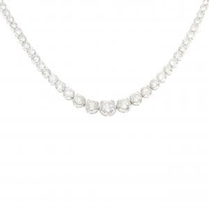 PT900/K18WG ダイヤモンド ネックレス 10.00CT