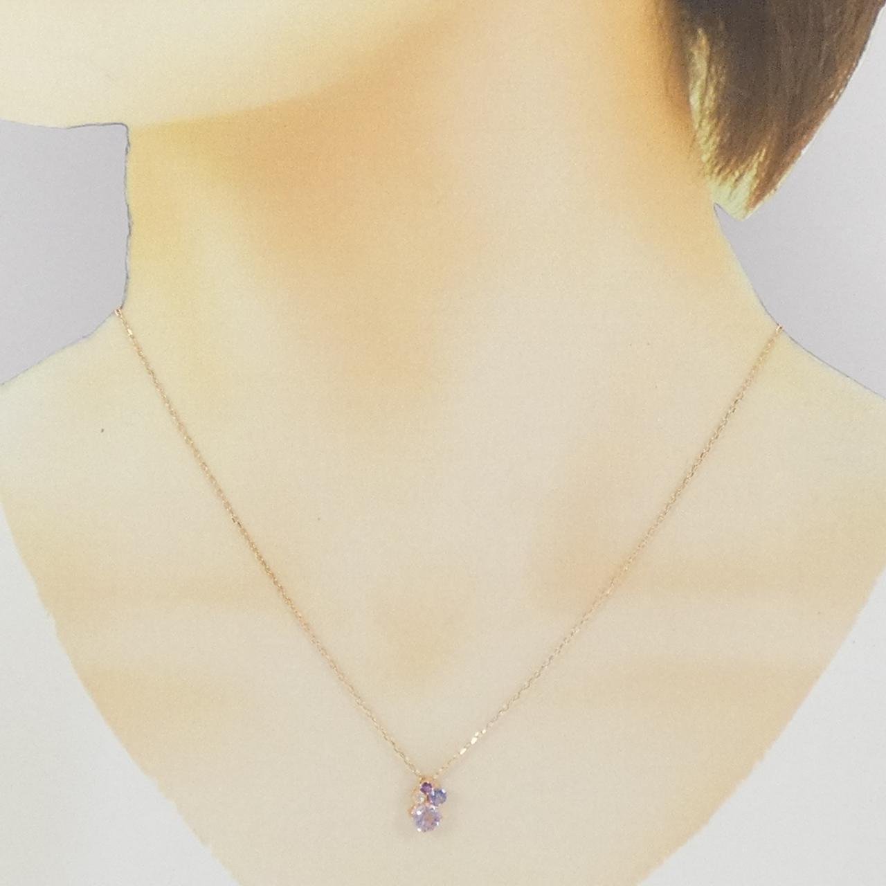 K10PG カラーストーン ネックレス