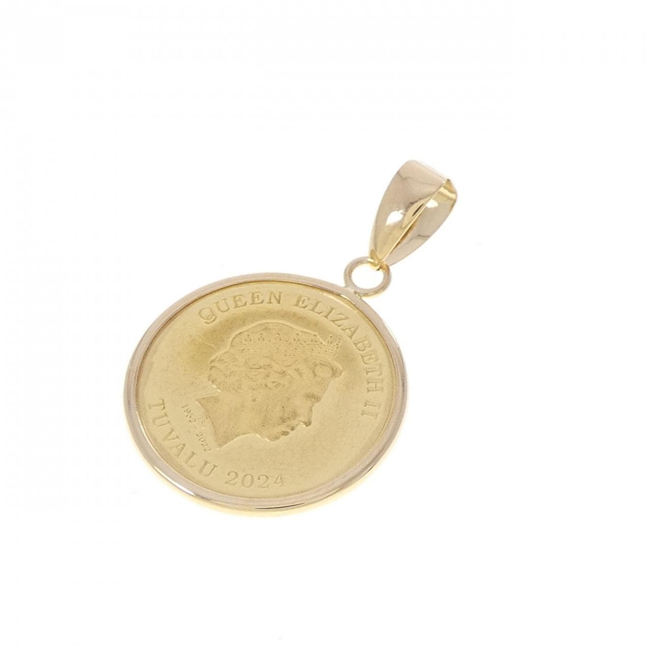 K18YG(枠) コイン ペンダント