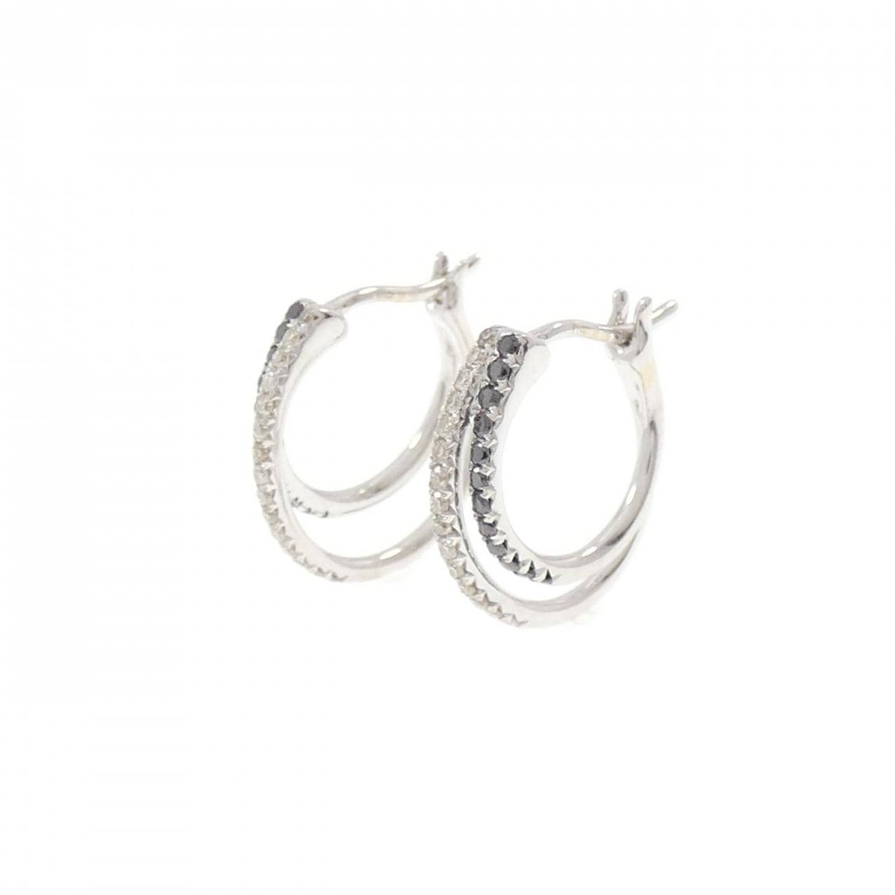 K18WG ダイヤモンド ピアス 0.27CT