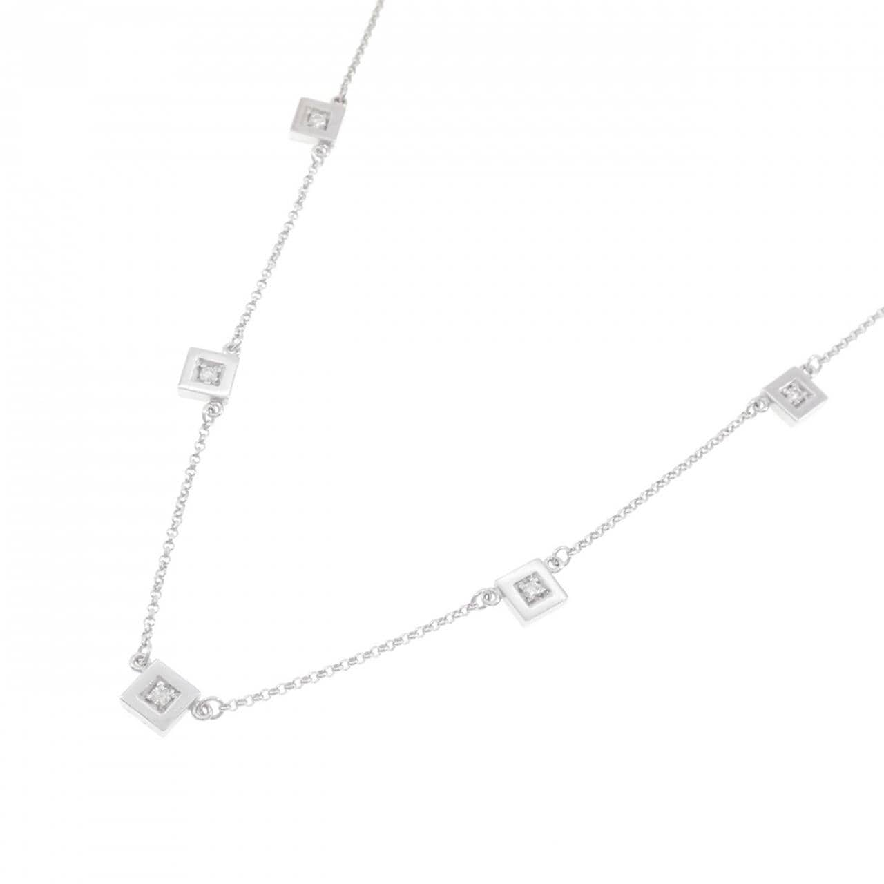 K18WG ダイヤモンド ネックレス 0.07CT