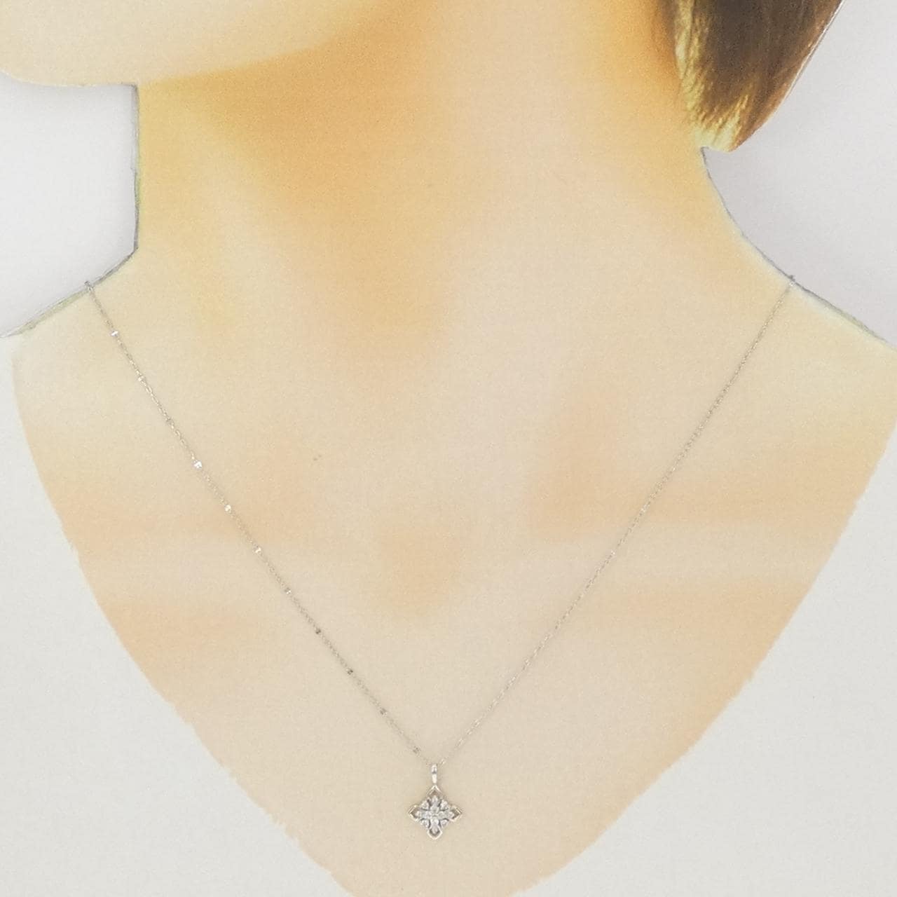 PT900 ダイヤモンド ネックレス 0.11CT