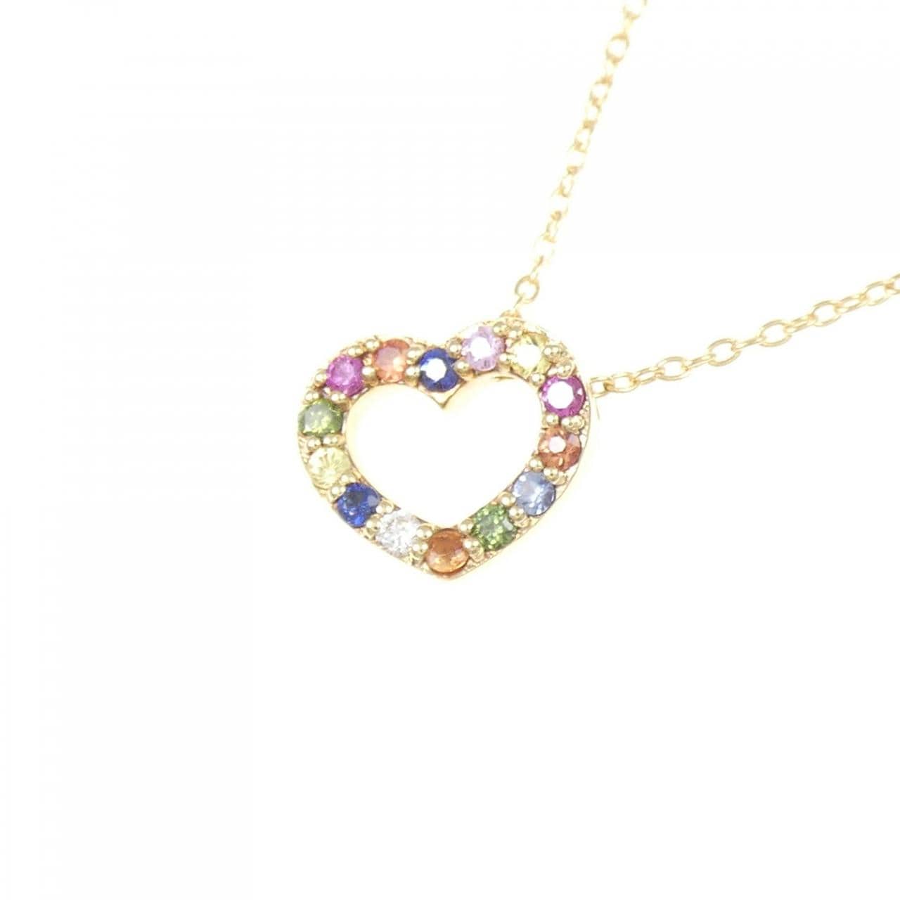 ポンテヴェキオ ハート サファイヤ ネックレス 0.15CT