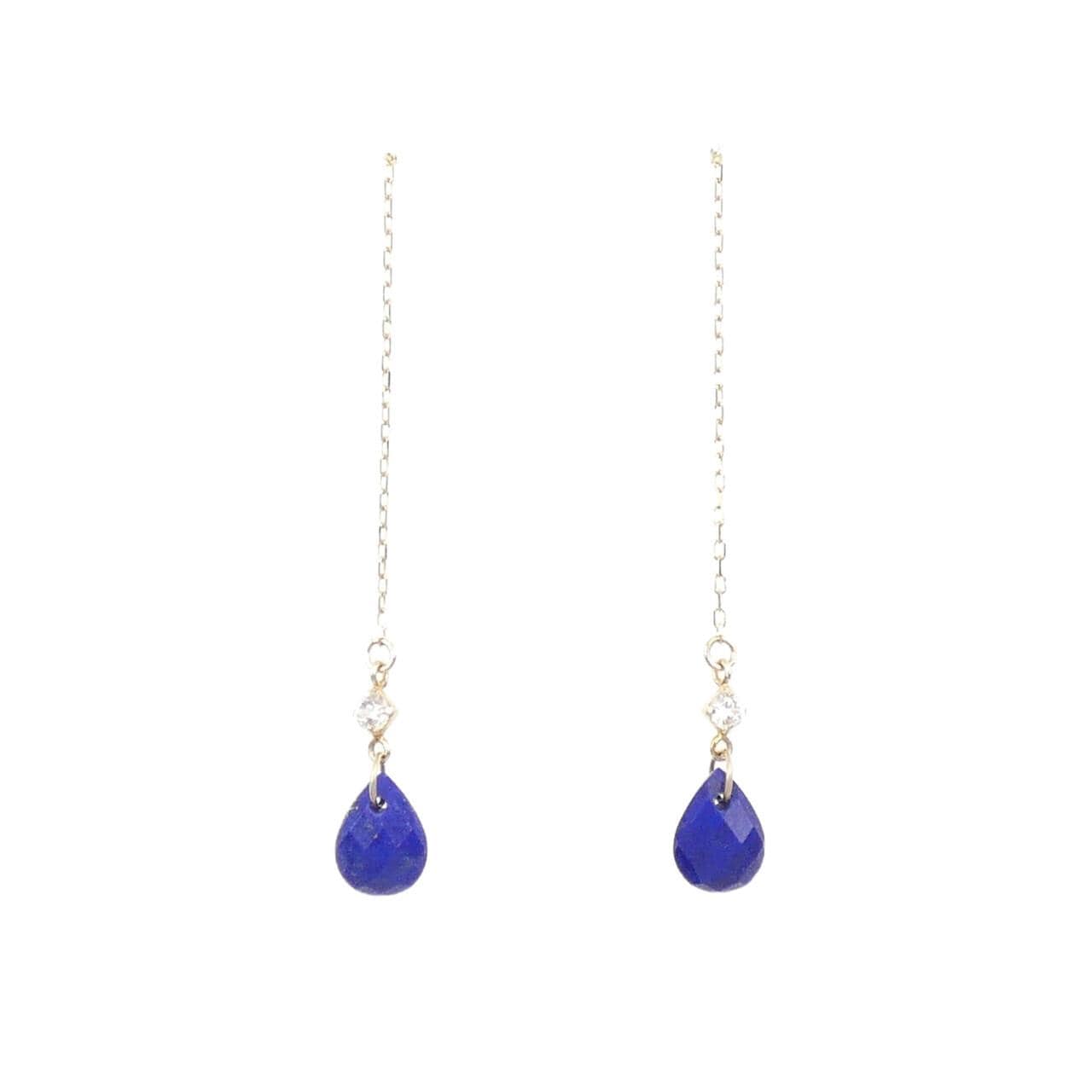 K10YG lapis lazuli earrings