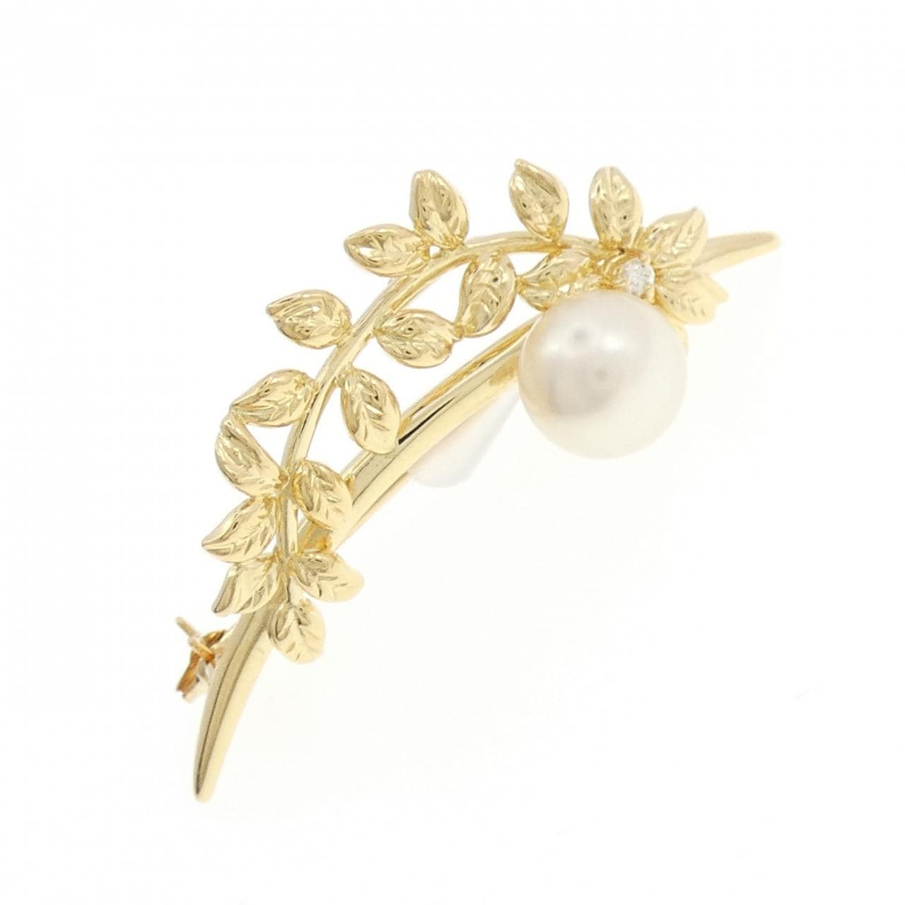 Tasaki Leaf Akoya珍珠胸針