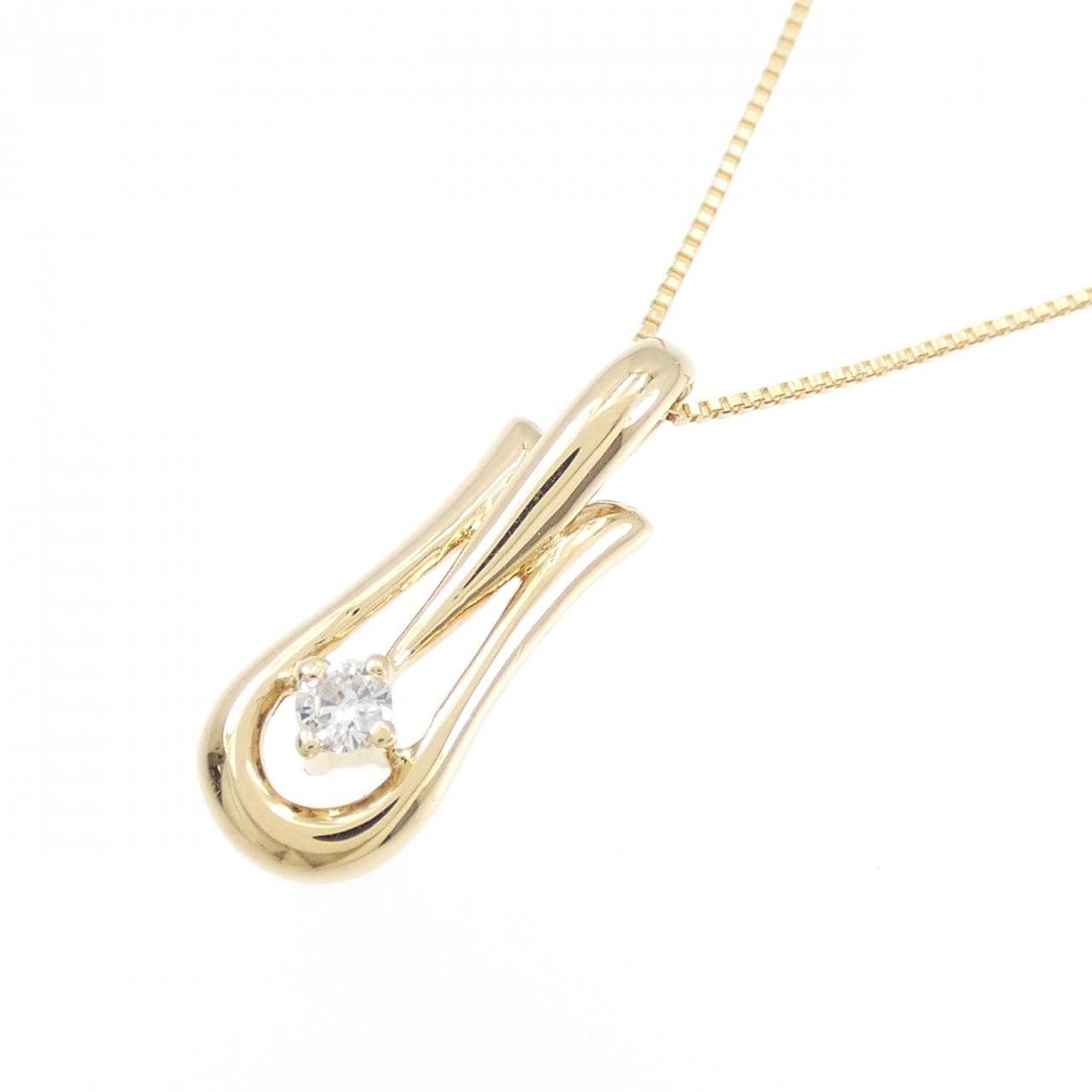 K18YG ダイヤモンド ネックレス 0.053CT