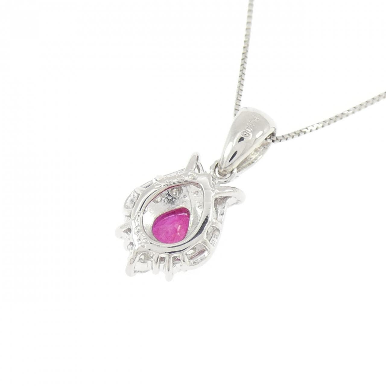 PT900/PT850 ルビー ネックレス 0.52CT