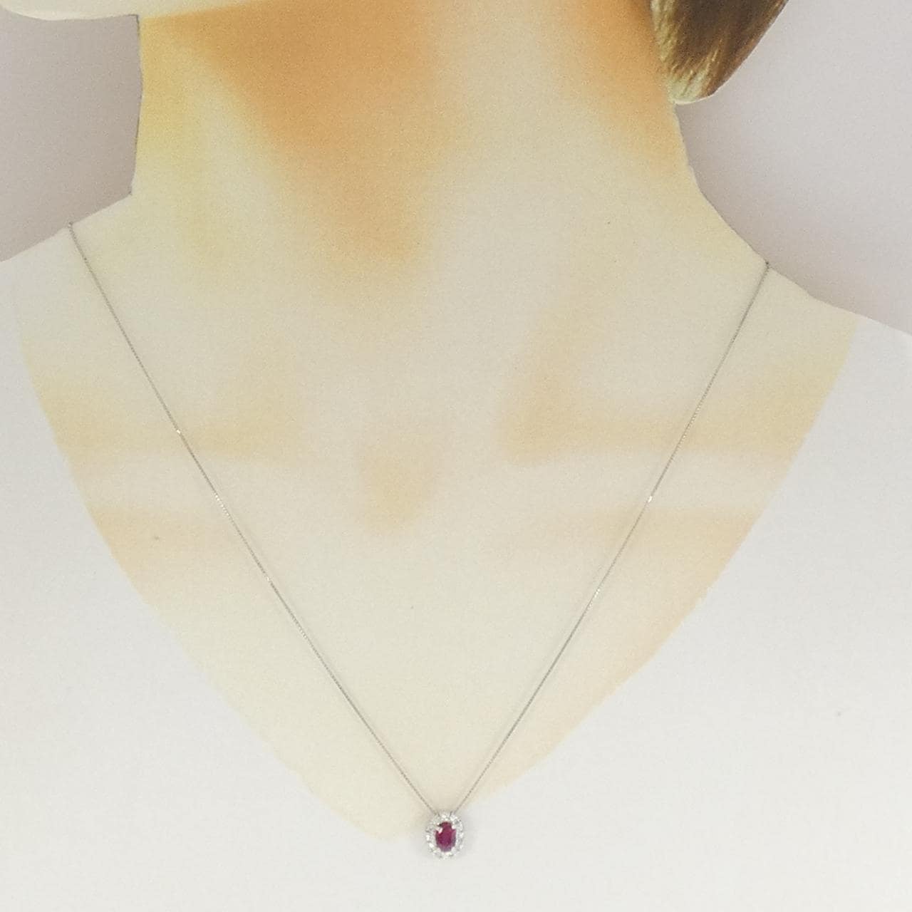 PT900/PT850 非加熱 ルビー ネックレス 0.54CT モザンビーク産