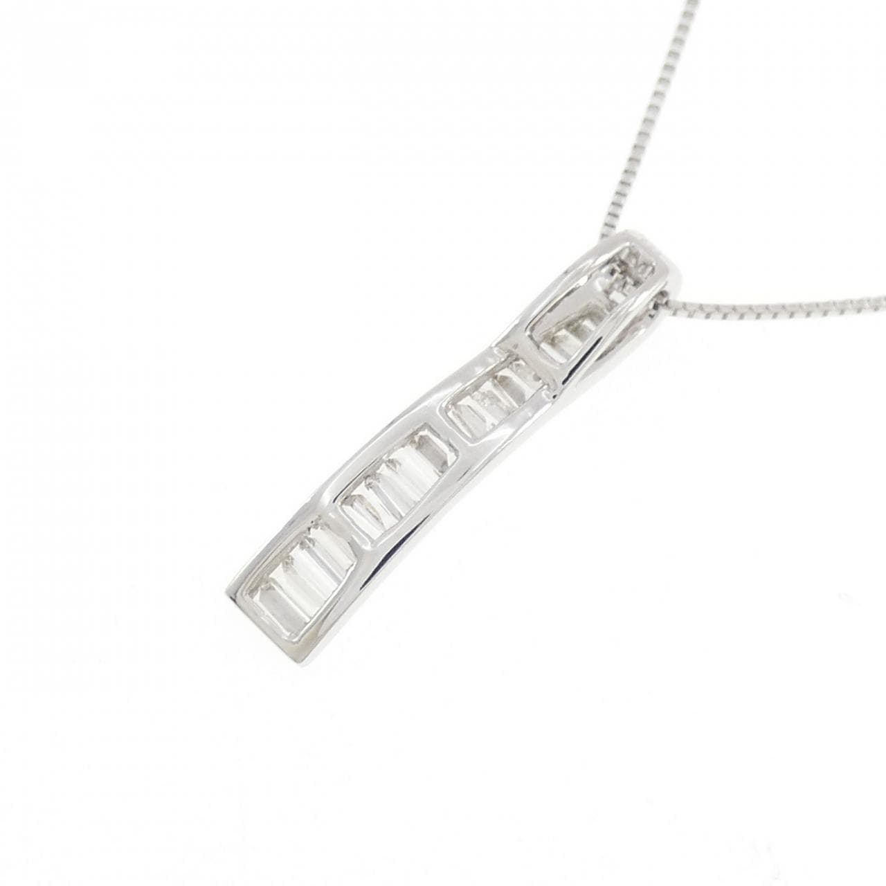 K18WG ダイヤモンド ネックレス 0.23CT