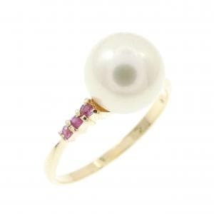K18YG アコヤパール リング 7.8mm