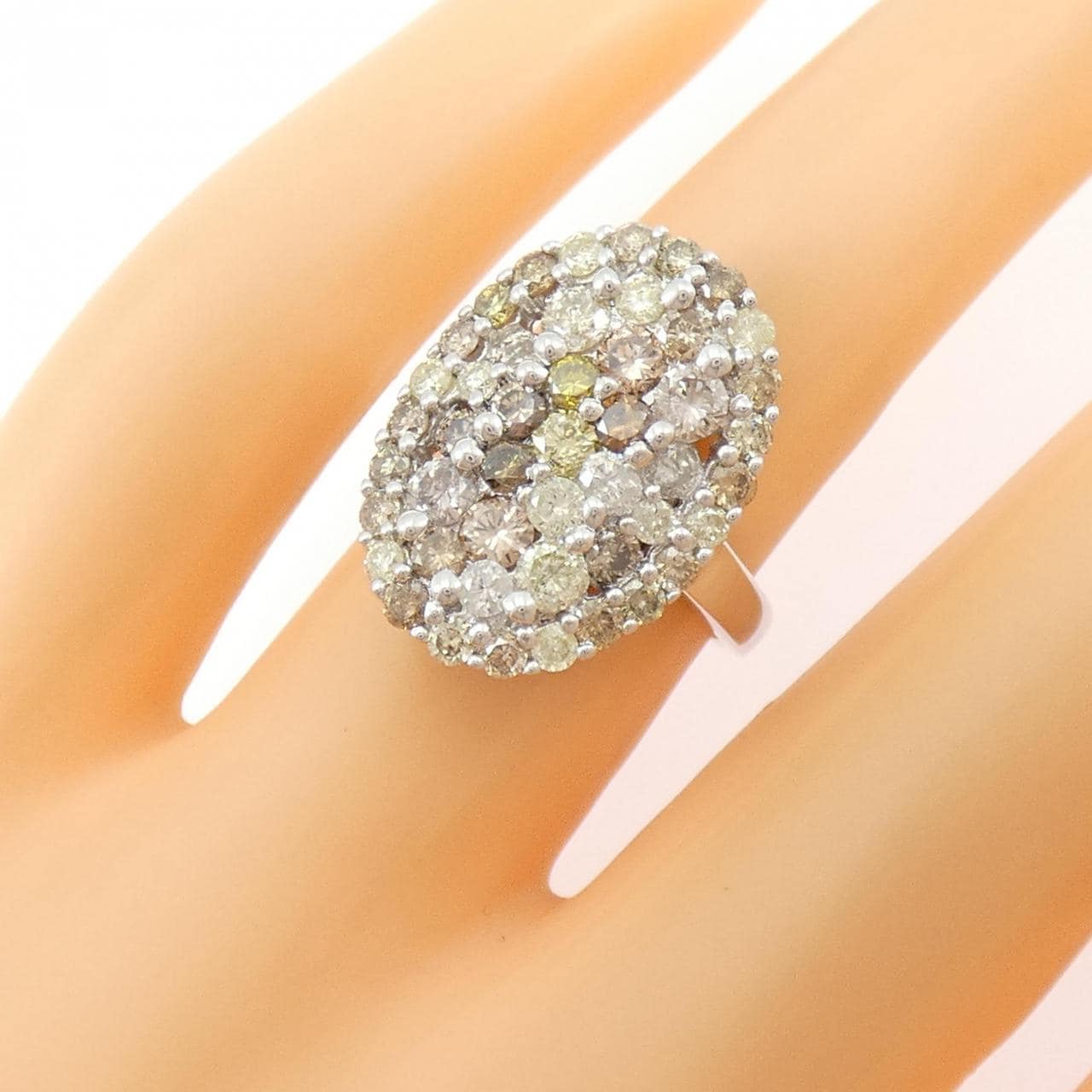 K18WG ダイヤモンド リング 2.00CT