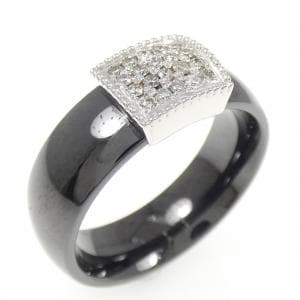 K18WG/セラミック ダイヤモンド リング 0.20CT