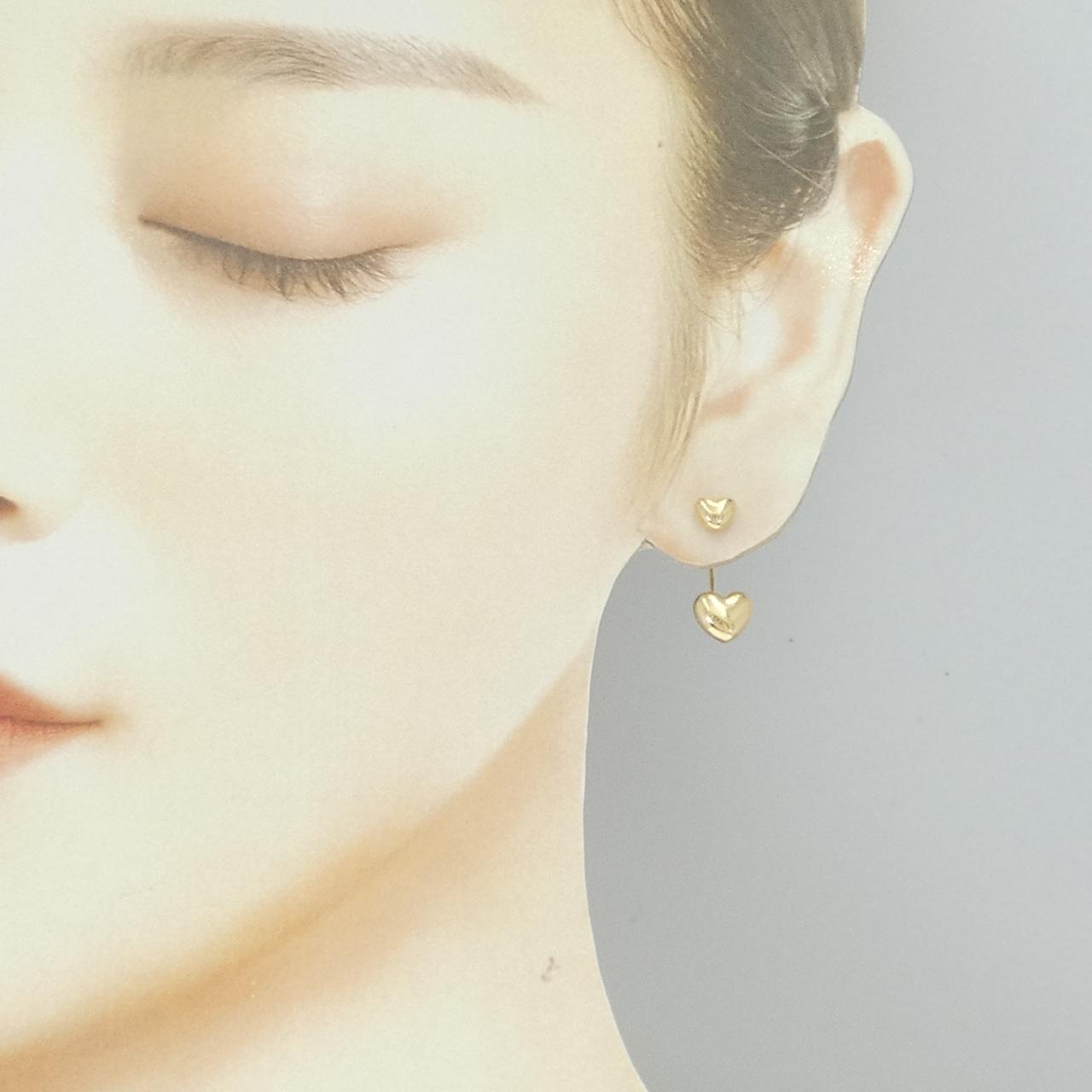K18YG ハート ピアス