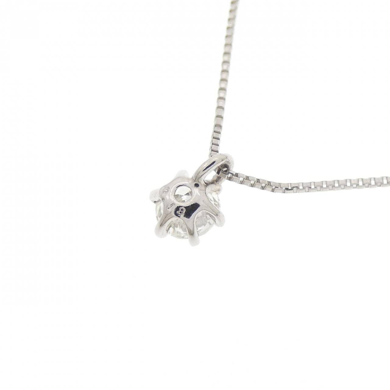 PT ソリティア ダイヤモンド ネックレス 0.18CT